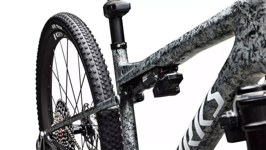 SPECIALIZED S-Works Epic 9 Complete MTB - Gloss Metallic Obsidian Multi Color Dry Impasto/ Metallic White Silver