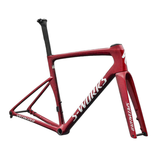 SWorks Tarmac SL9 Road Frameset - FACT 12r Carbon - Vivid Red/Tarmac Black/White