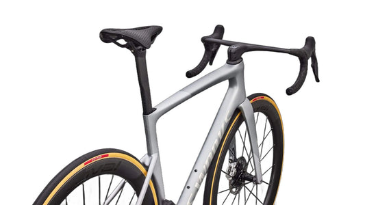 SWorks Tarmac SL9 Complete Road Bike SRAM RED AXS - Sildst/Spctflr/Chrm