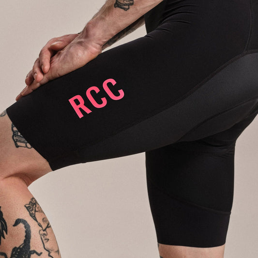 RAPHA Men's RCC Pro Team Bib Shorts III - Black/High-Vis Pink