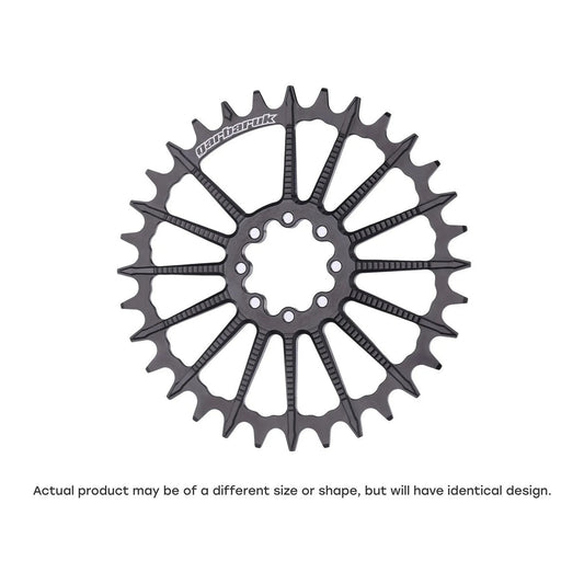 GARBARUK OVAL CHAINRING DM MTB CHAINRING FOR SRAM 8-BOLT - BLACK