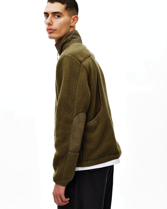 PAS NORMAL STUDIOS Off Race Pile Fleece Jacket - Deep Olive