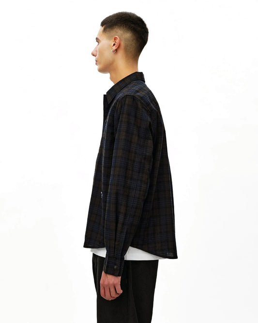 PAS NORMAL STUDIOS Off Race Seersucker Shirt - Dark Navy