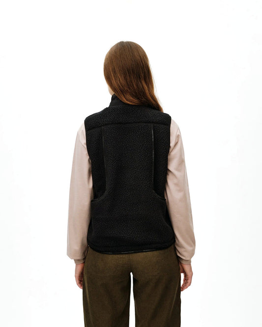 PAS NORMAL STUDIOS Women Off Race Pile Fleece Vest - Black