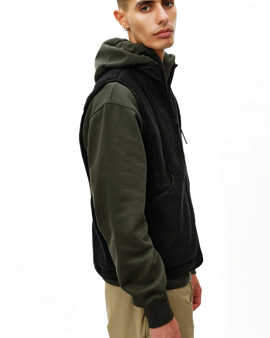 PAS NORMAL STUDIOS Off Race Pile Fleece Vest - Black