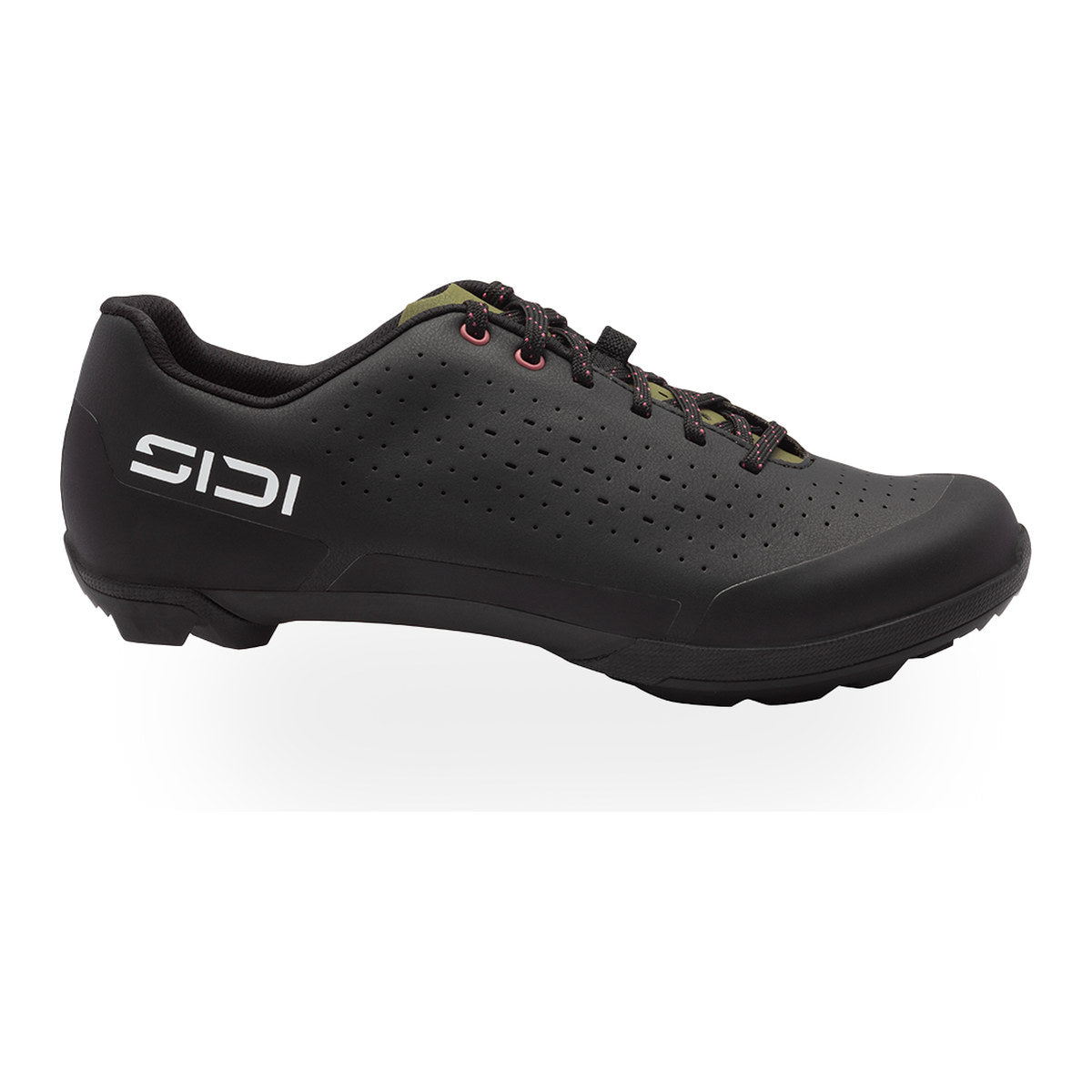 SIDI Asper Laces Gravel Cycling Shoes - Black / Olive Green