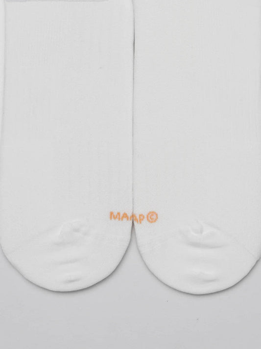 MAAP Team Socks Long - White/ Faded Fluoro Orange