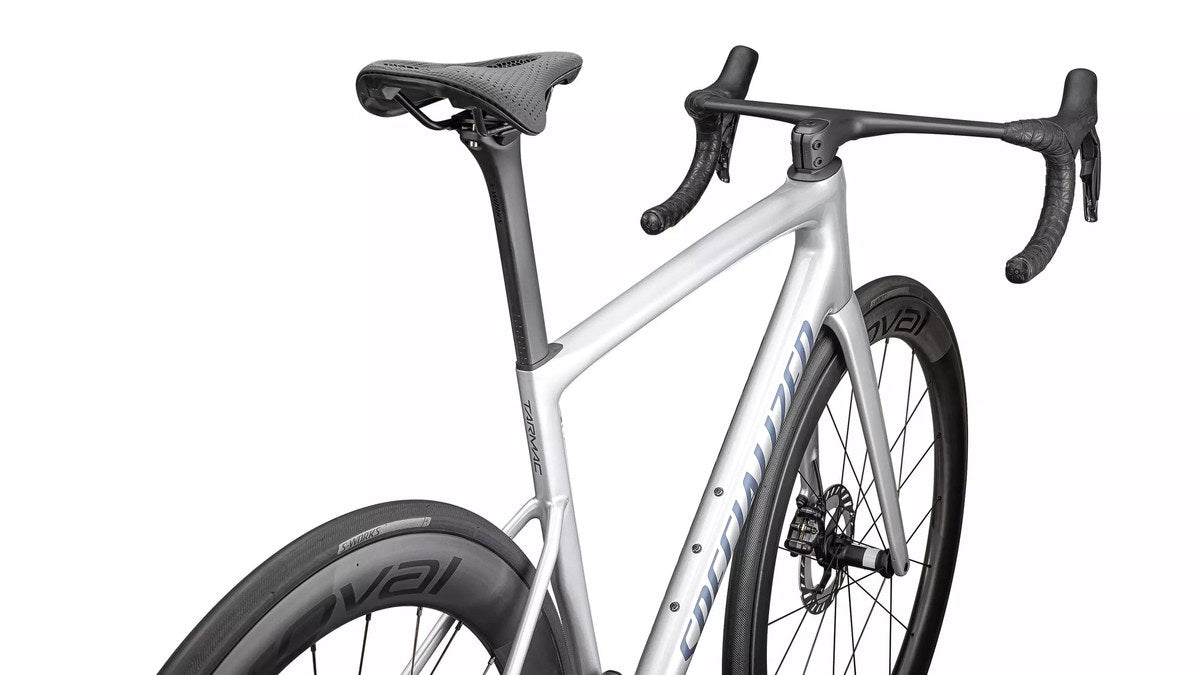 SPECIALIZED Tarmac SL8 Pro Complete Road Bike Shimano Ultegra 2026 - Gloss Liquid Silver/Satin Blue Pearl Over Black Liquid Metal
