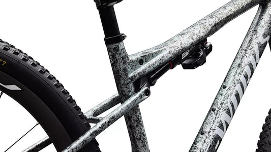 SPECIALIZED S-Works Epic 9 Complete MTB - Gloss Metallic Obsidian Multi Color Dry Impasto/ Metallic White Silver