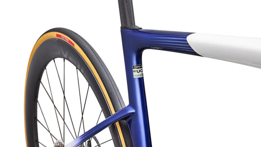 SPECIALIZED TARMAC SL9 S LEVEL Road Bike - WHITE/MAJOLICA BLUE METALLIC/OBSIDIAN METALLIC