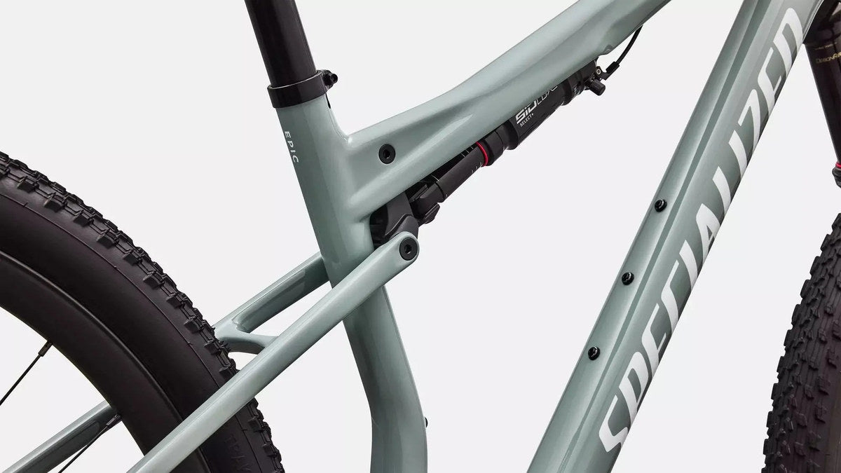 SPECIALIZED Epic 9 Expert Complete MTB - Gloss Agave Grey / Metallic White Silver