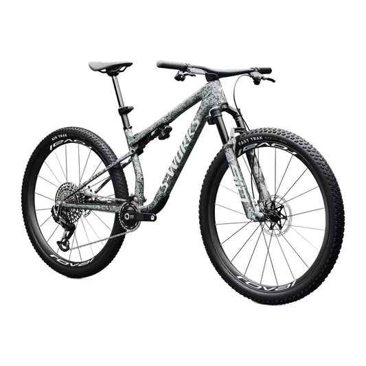 SPECIALIZED S-Works Epic 9 Complete MTB - Gloss Metallic Obsidian Multi Color Dry Impasto/ Metallic White Silver