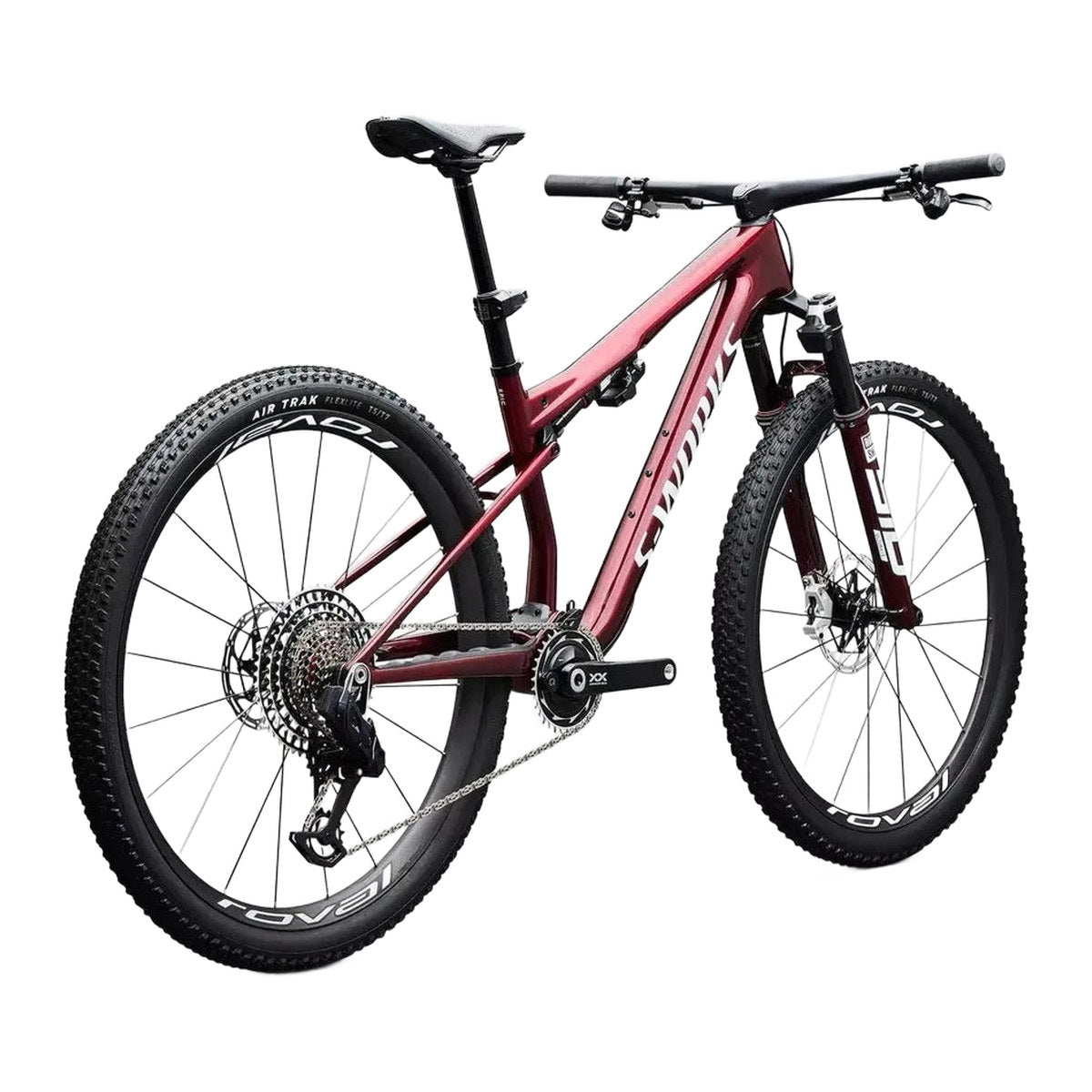 SPECIALIZED S-Works Epic 9 Complete MTB - Gloss Red Tint Over Red Reflex Pearl Edge Fade / Metallic White Silver