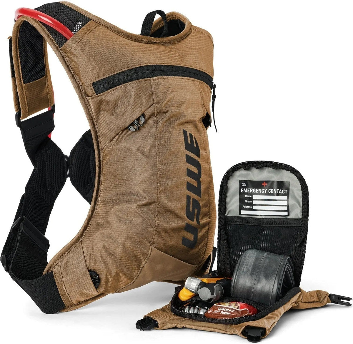USWE MTB HYDRO 3 HYDRATION BACKPACK - BLACK/RED