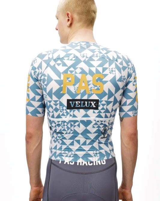PAS NORMAL STUDIOS Mechanism Pro Men`s Jersey - AOP Origami Light Blue
