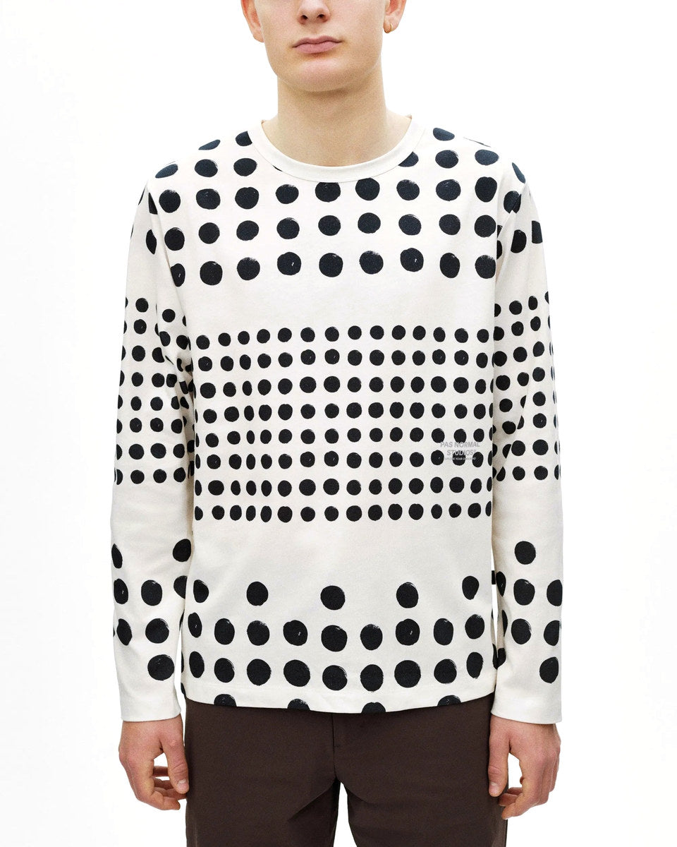 PAS NORMAL STUDIOS Off Race Graphic Long Sleeve TShirt - Off White