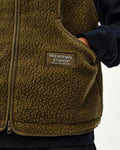 PAS NORMAL STUDIOS Off Race Pile Fleece Vest - Deep Olive