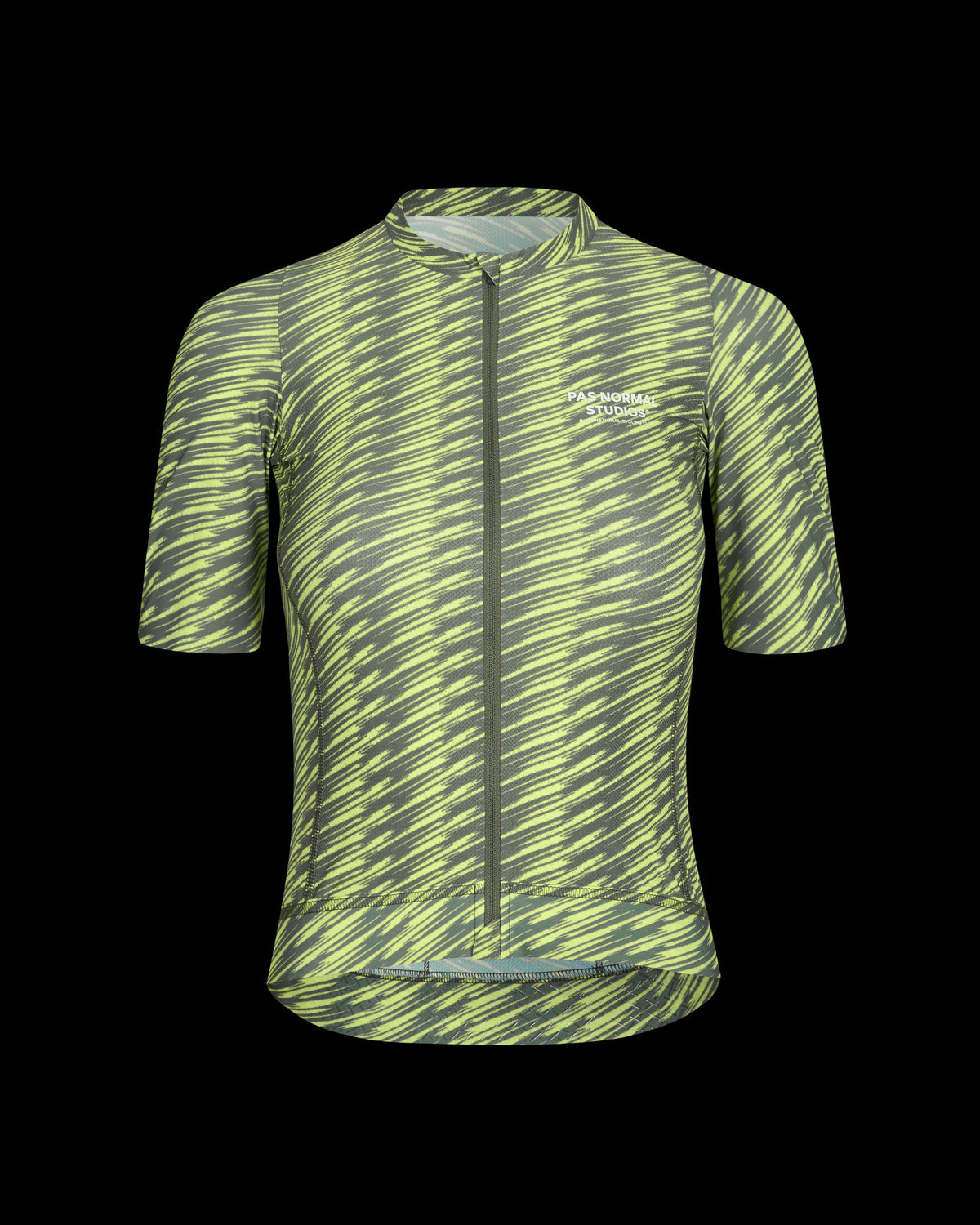 PAS NORMAL STUDIOS Women Solitude Jersey - Dark Moss / Lime Green