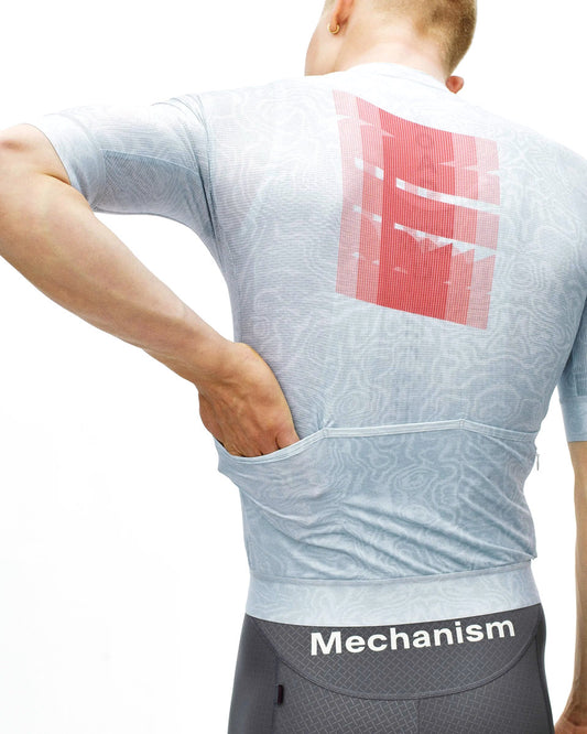 PAS NORMAL STUDIOS Mechanism Logo Jersey - AOP RTN Light Aqua