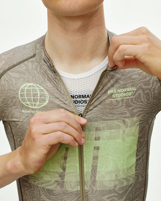 PAS NORMAL STUDIOS Mechanism Logo Jersey - AOP RTN Earth