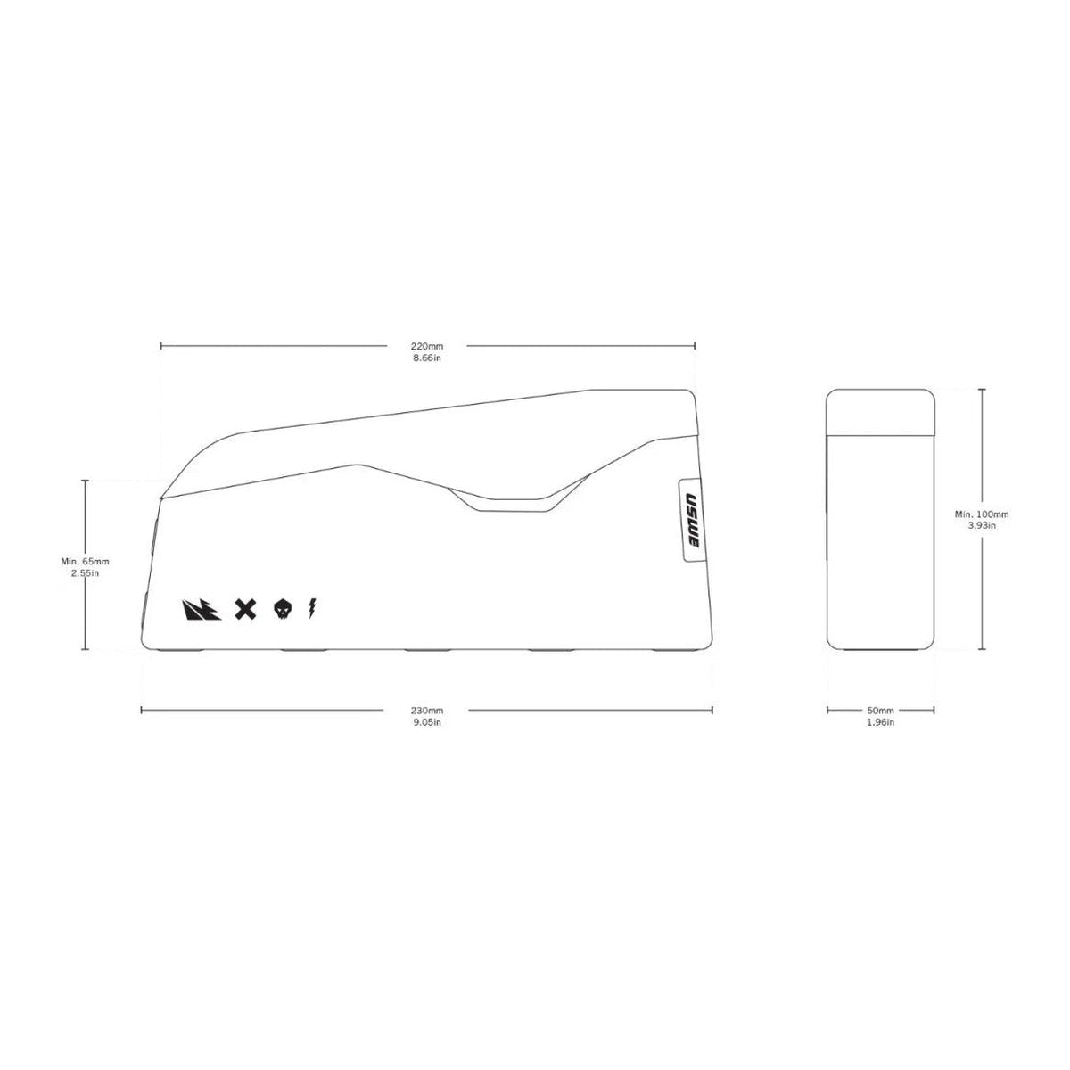 USWE TOP TUBE BAG - BLACK