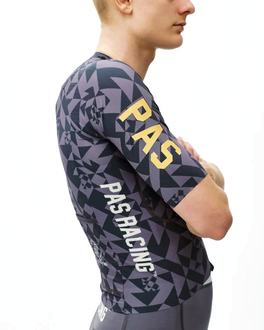 PAS NORMAL STUDIOS Mechanism Pro Men`s Jersey - AOP Origami Grey