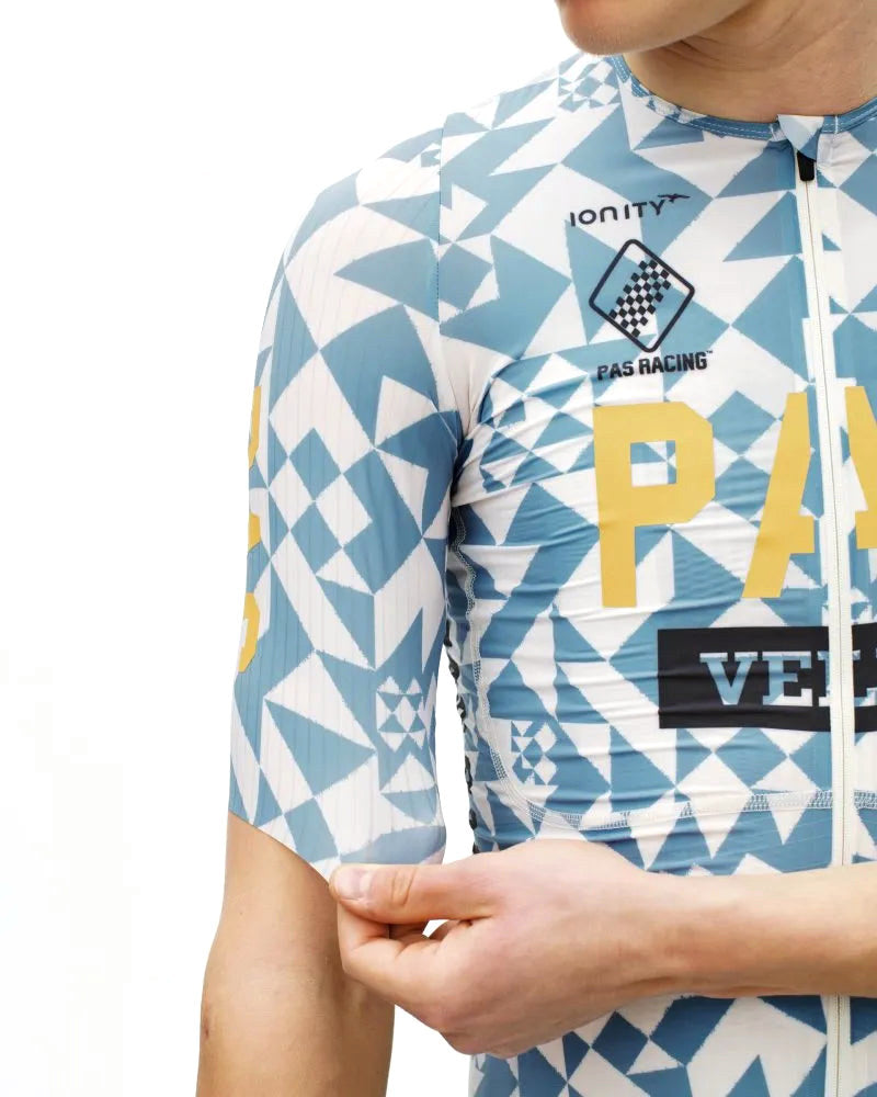 PAS NORMAL STUDIOS Mechanism Pro Men`s Jersey - AOP Origami Light Blue