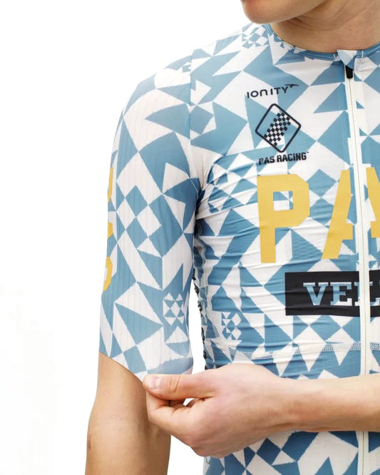 PAS NORMAL STUDIOS Mechanism Pro Men`s Jersey - AOP Origami Light Blue