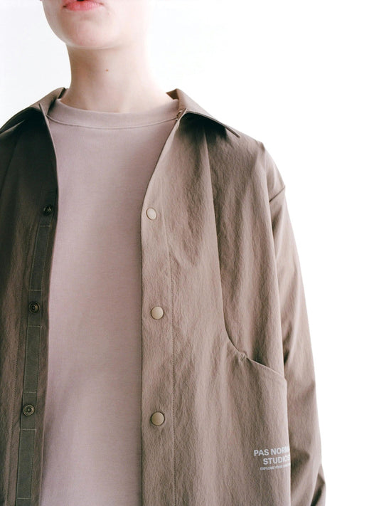 PAS NORMAL STUDIOS Off Race Tech Overshirt - Ash Brown