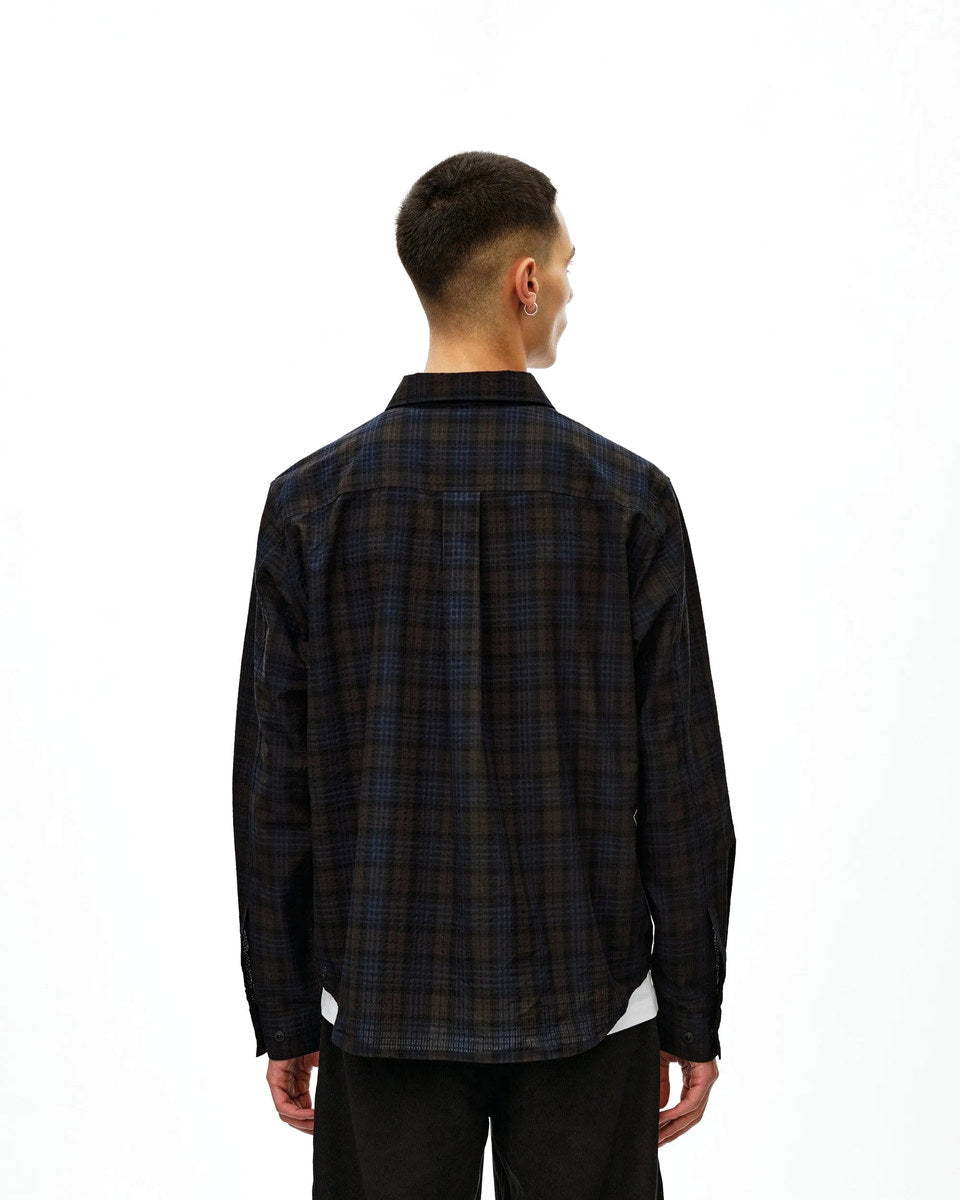 PAS NORMAL STUDIOS Off Race Seersucker Shirt - Dark Navy