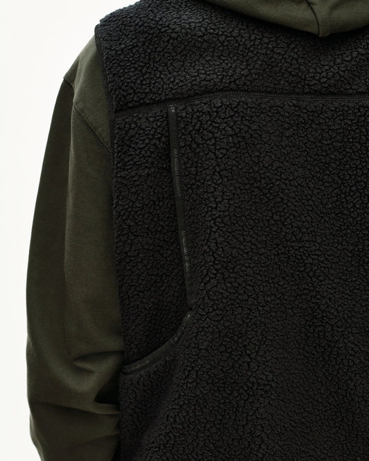 PAS NORMAL STUDIOS Off Race Pile Fleece Vest - Black