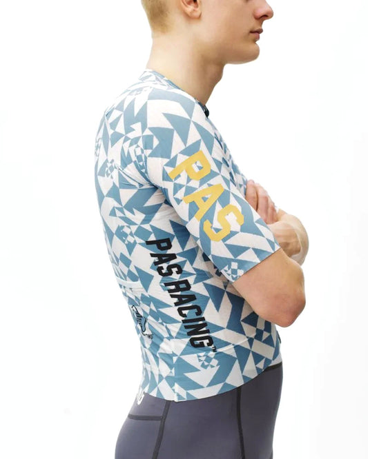 PAS NORMAL STUDIOS Mechanism Pro Men`s Jersey - AOP Origami Light Blue