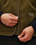 PAS NORMAL STUDIOS Off Race Pile Fleece Vest - Deep Olive