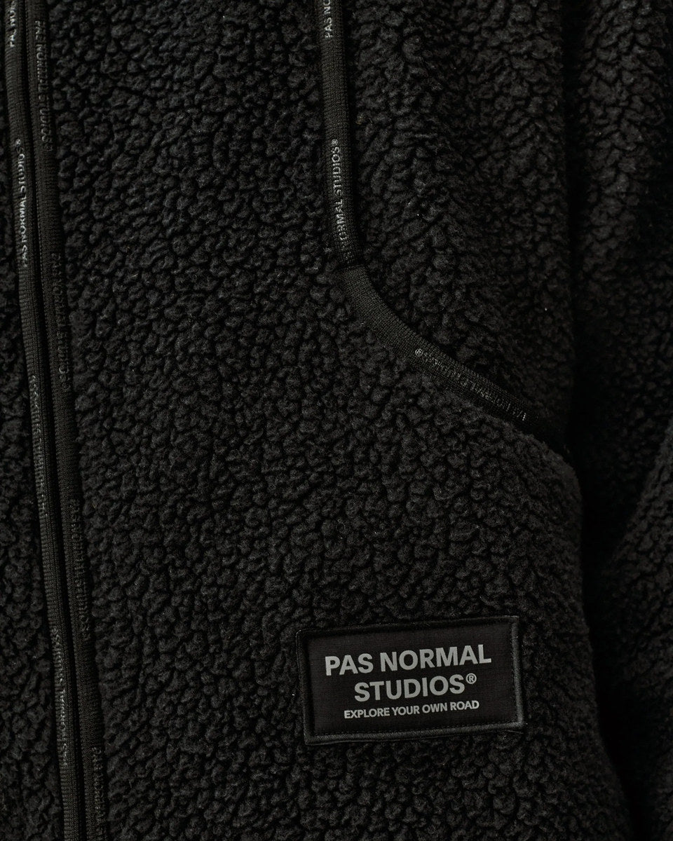 PAS NORMAL STUDIOS Off Race Pile Fleece Jacket - Black