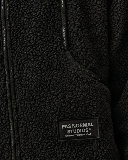 PAS NORMAL STUDIOS Off Race Pile Fleece Jacket - Black
