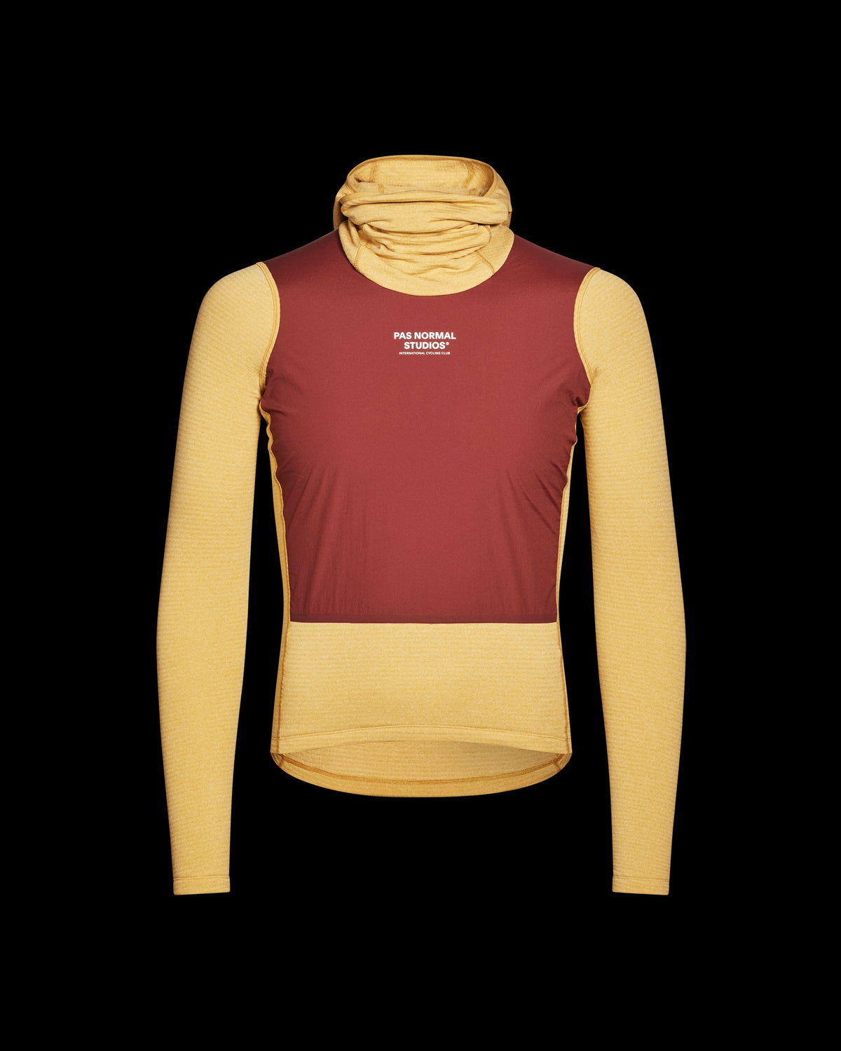 PAS NORMAL STUDIOS Men Thermal Hooded Windproof Base Layer - Camel / Marron