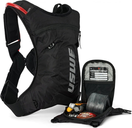 USWE MTB HYDRO 3 HYDRATION BACKPACK - BLACK/RED