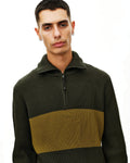 PAS NORMAL STUDIOS Off Race Merino Knit Half Zip - Olive