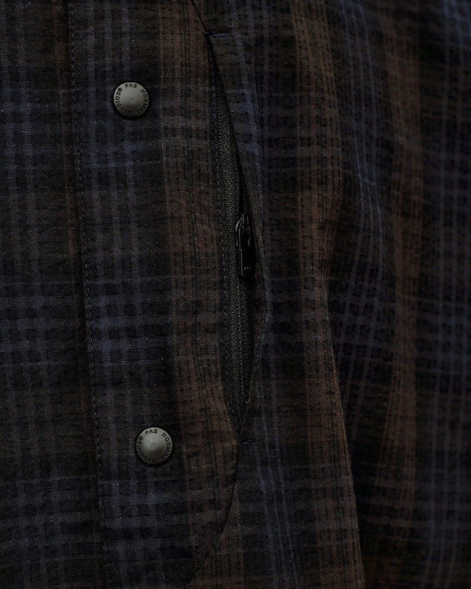 PAS NORMAL STUDIOS Off Race Seersucker Shirt - Dark Navy