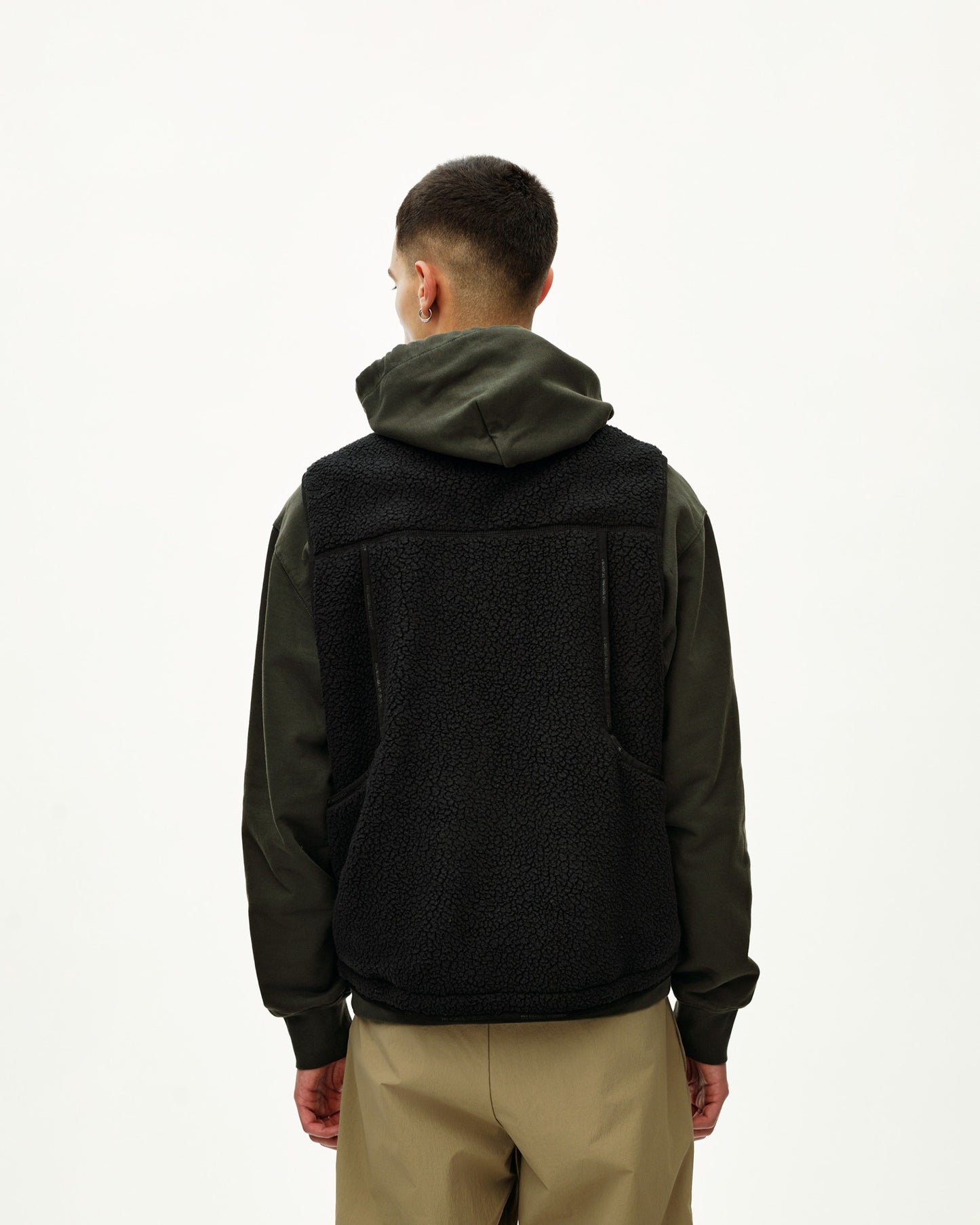 PAS NORMAL STUDIOS Off Race Pile Fleece Chaleco de ciclisme - Negre