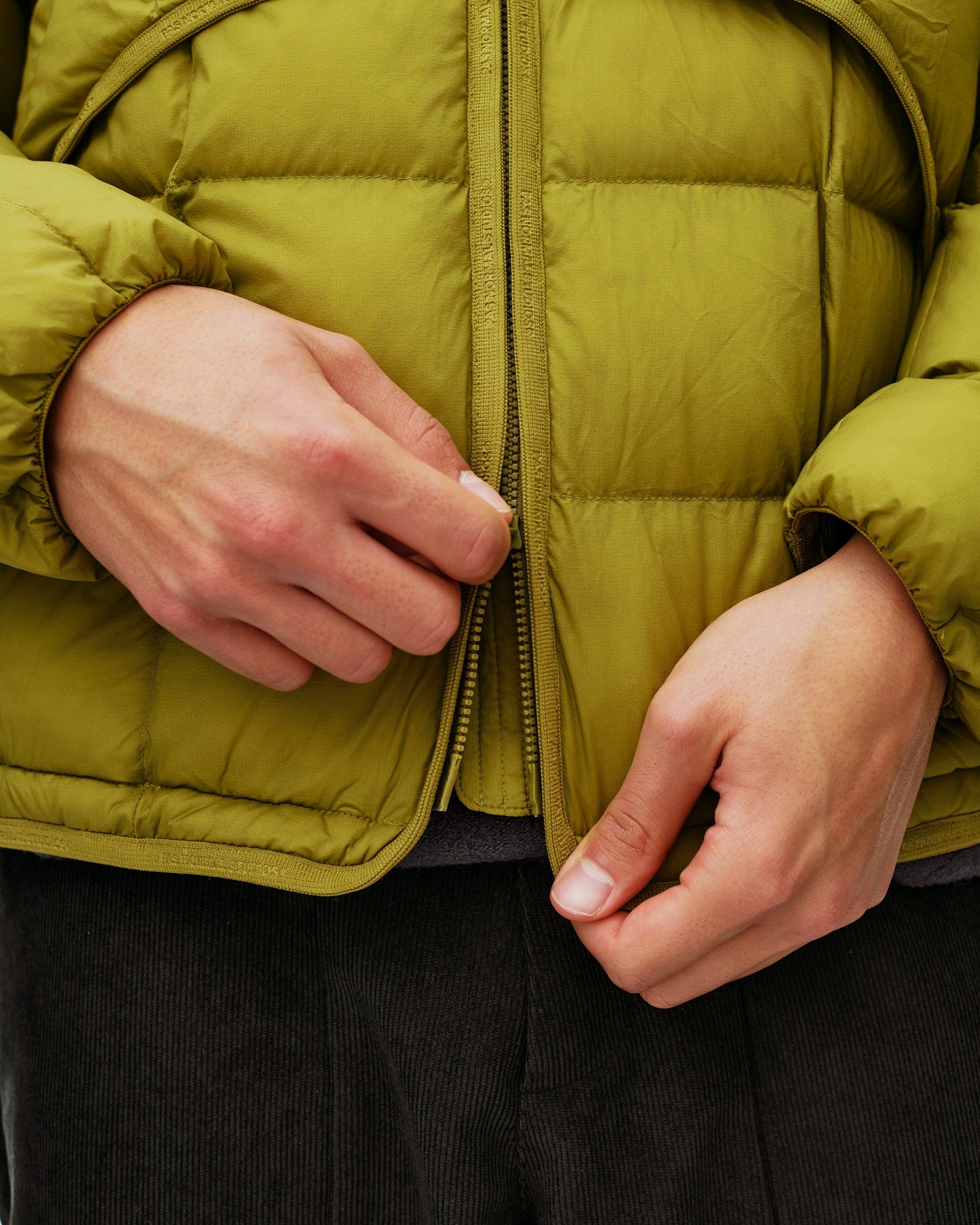 PAS NORMAL STUDIOS Off Race Down Liner Jacket - Dark Lime