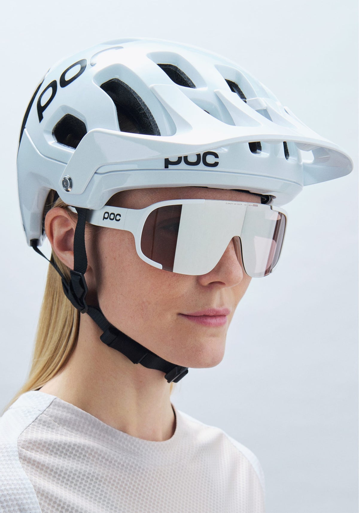 POC Aspire Hydrogen White - Clarity Trail Partly Sunny Silver