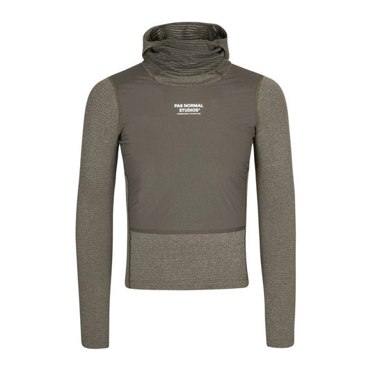 PAS NORMAL STUDIOS Thermal Hooded Windproof Baselayer - Dark Stone