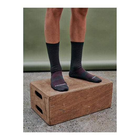 PAS NORMAL STUDIOS Escapism Melange Socks - Burgundy