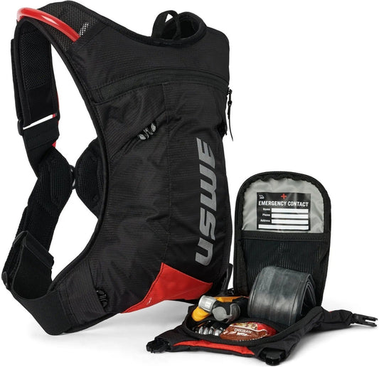 USWE MTB HYDRO 3 HYDRATION BACKPACK - BLACK/RED