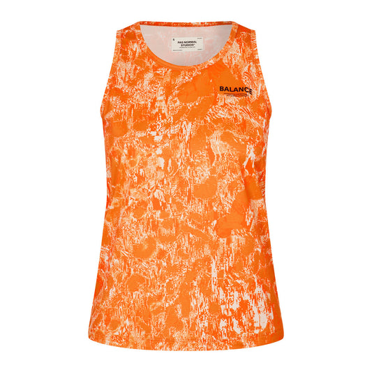PAS NORMAL STUDIOS Women's Balance Singlet - Orange AOP