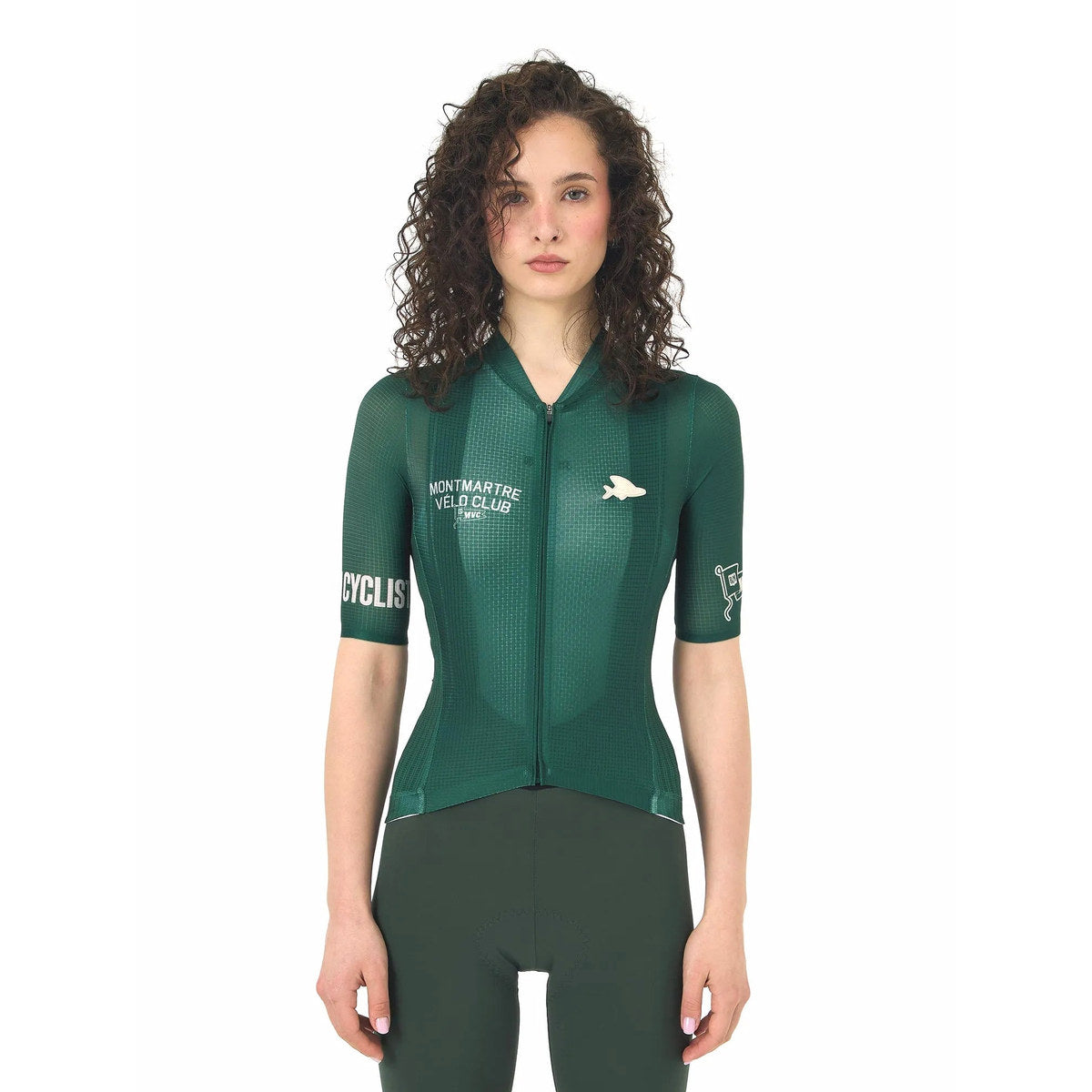 CAFÉ DU CYCLISTE Bergida MVC Women Jersey - Dark Green