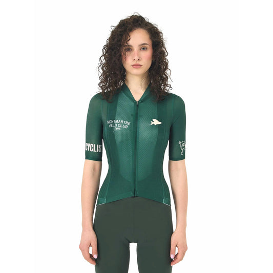 CAFÉ DU CYCLISTE Bergida MVC Women Jersey - Dark Green
