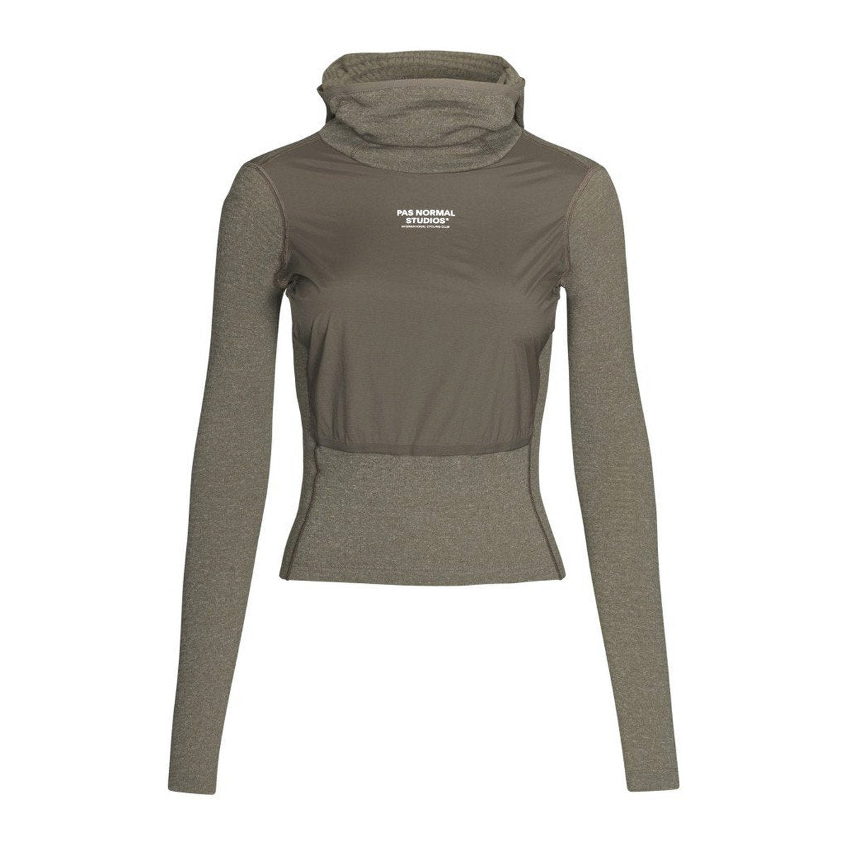 PAS NORMAL STUDIOS Women's Thermal Hooded Windproof Base Layer - Dark Stone