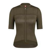 RAPHA Women Brevet Lightweight Jersey III - Dark Olive/Silver Reflective